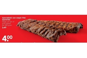 specialiteit van slager piet spareribs