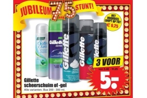 gillette scheerschuim of gel alle varianten