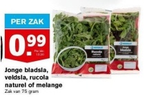 jonge bladsla veldsla rucola naturel of melange