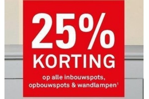 alle inbouwspots opbouwspots en wandlampen