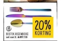 bestek regenboog