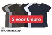 heren t shirt ronde of v hals