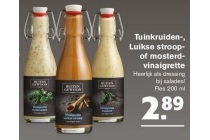tuinkruiden luikse stroop of mosterd vinaigrette