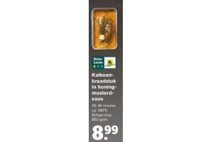 kalkoenbraadstuk in honing mosterdsaus