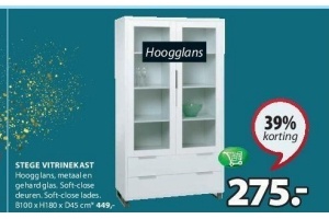 stege vitrinekast