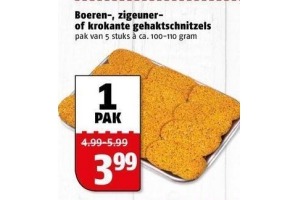 boeren zigeuner of krokante gehaktschnitzel