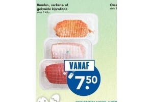 runder varkens of gekruide kiprollade
