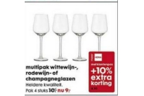 multipak wittewijn rodewijn of champagneglazen