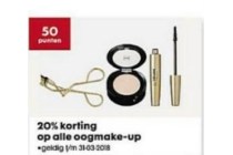 20 korting op alle oogmake up