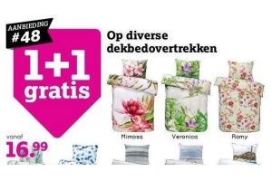 1 1 gratis op diverse dekbedovertrekken