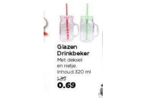 glazen drinkbeker