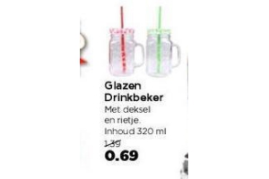 glazen drinkbeker