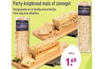 party knipbrood mais of zonnepit