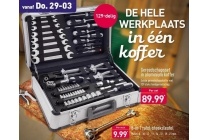 gereedschapset in aluminium koffer