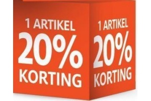 stapelkorting 1 artikel 20 korting