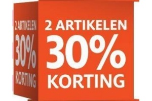 stapelkorting 2 artikelen 30 korting