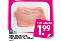ons thuismerk varkensfricandeau