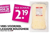 vers voordeel lasagne bolognese