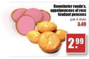 roomboter rondo s appelpencees of roze fondant pencees