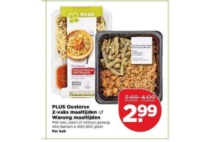 plus oosterse 2 vaks maaltijden of warung maaltijden