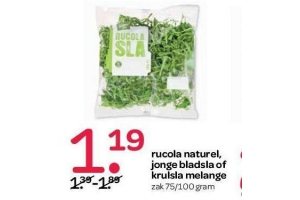 rucola naturel jonge bladsla of krulsla melange