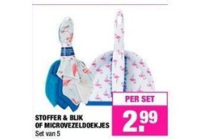 stoffer en blik of microvezeldoekjes