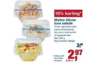 maitre olivier luxe salade nu met 15 korting