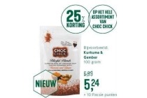 choc chik kurkuma en gember