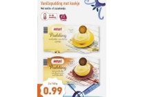 vanillepudding met koekje