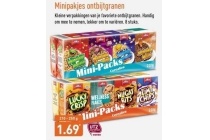 minipakjes ontbijtgranen