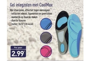 gel inlegzolen met coolmax