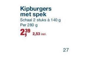 kipburgers met spek