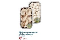 bbq oesterzwammen of champignons