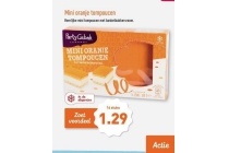 mini oranje tompoucen