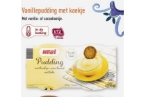 vanillepudding met koekje