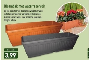 Bloembak met waterreservoir voor €3,99 Beste.nl