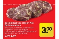 specialiteit van slager piet barbecuevlees