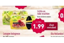 lichte en rode vruchten