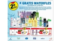 2e halve prijs gratis waterfles