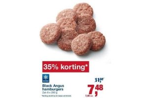 black angus hamburgers
