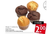 proef t verschil muffins