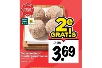 gepaneerde of rundergehaktballen