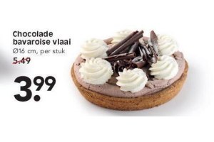 chocolade bavaroise vlaai