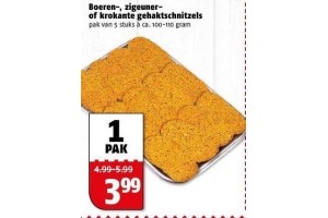 boeren zigeuner of krokante gehaktschnitzels