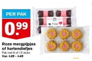 roze mergpijpjes of hartendiefjes
