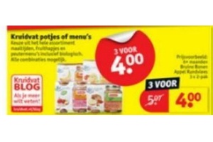 kruidvat potjes of menu s