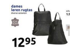 dames leren rugtas