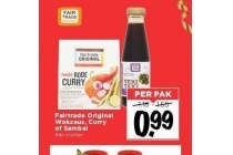 fairtrade original woksaus curry of sambal