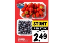 hollandse aardbeien of blauwe bessen