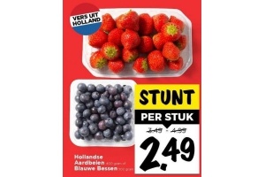 hollandse aardbeien of blauwe bessen